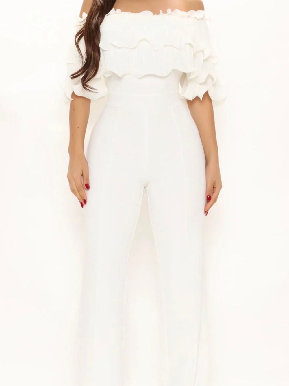Elegant Off-Shoulder White Jumpsuit